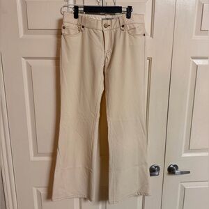 NWOT Y2K Bishop of Seventh Low Rise brown Stitching Flare Leg Pant